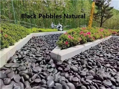 Црни камени шљунак за башту